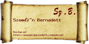 Szemán Bernadett névjegykártya