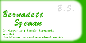 bernadett szeman business card