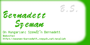 bernadett szeman business card